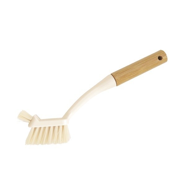 Escova de Limpeza Duo Com Cabo de Bambu Off-White