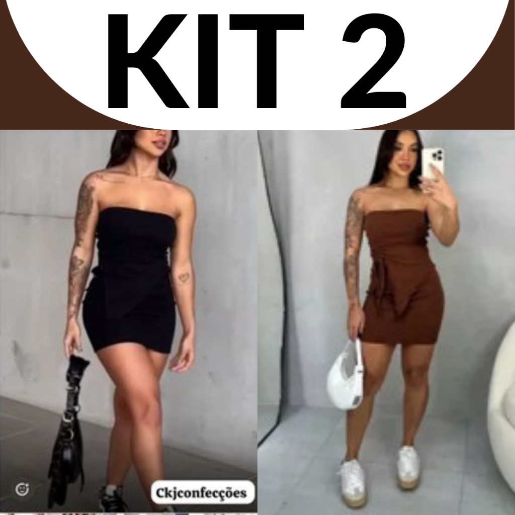 Kit 2  Conjunto Blusa Tomara Que Caia: Elegância e Estilo em Uma Só Peça conjunto simétrico