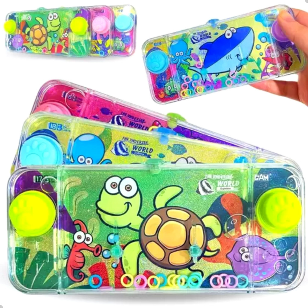 Brinquedo Water Game Aqua Play Jogo de Argolas Bichinhos do Mar DuteToys DTE0537