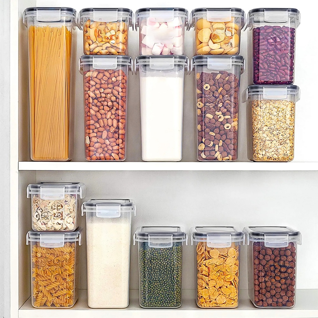 Recipientes Organizadores Herméticos – Antivazamento e Empilháveis | Cozinha, Alimentos e Marmita