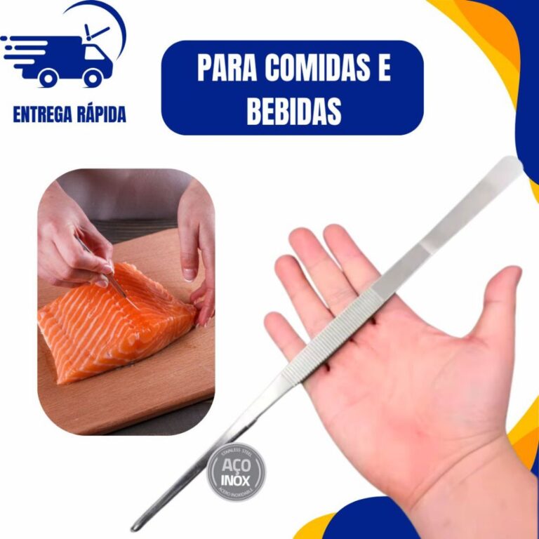 Pinça Culinaria Inox Profissional, Chef, Decoraç