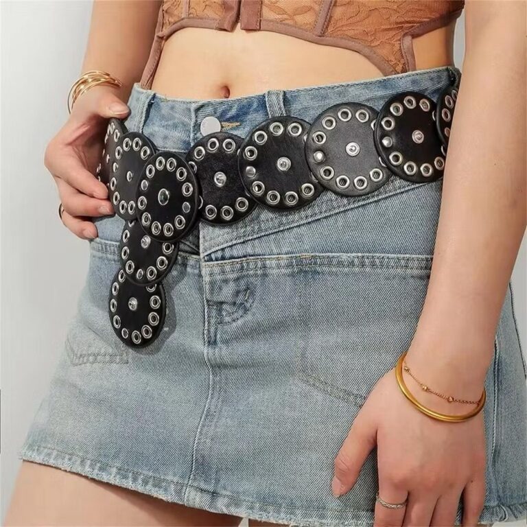 Cinto ocidental Boho Cinto Redondo Com detalhes me