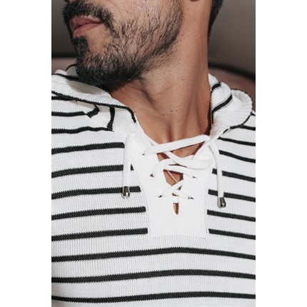 TRICOT CAPUZ LISTRADO – REF. 8000