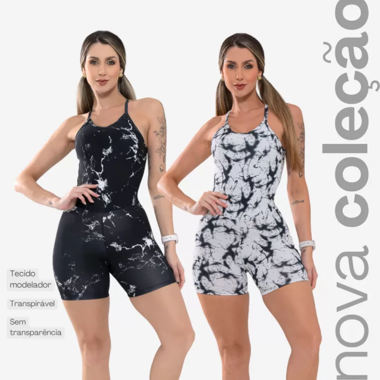 Macaquinho Slim Feminino Modelo Marmorizado Degrad
