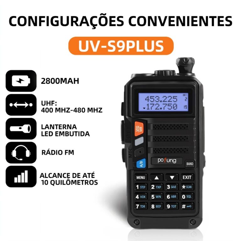 Rádio Ht Dual Band Uhf E Vhf Baofeng Uv-s9 Plus P