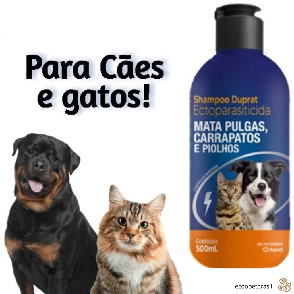 Shampoo Anti Pulga Carrapatos Duprat Cachorro Gato Pet Clean 500 ml
