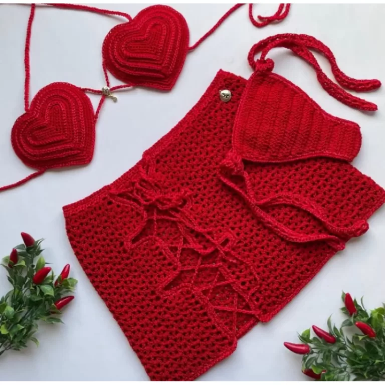 Conjunto de crochê Enamorada