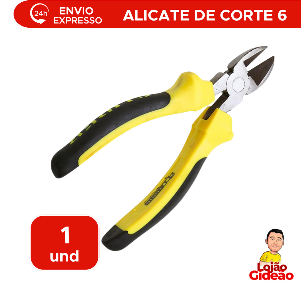 Alicate De Corte 6 Polegada Profissional Multiuso Aço Carbono Cabo Isolado Borracha