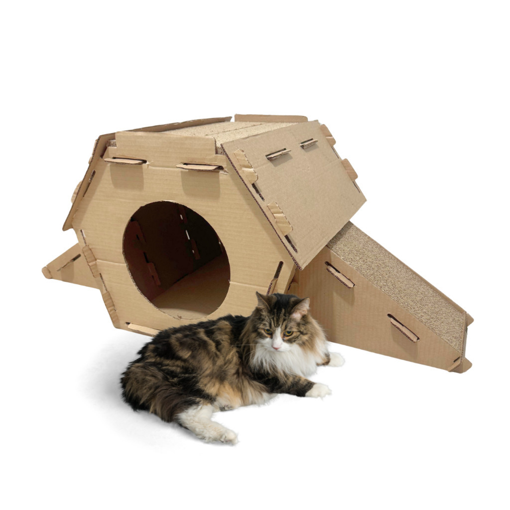 Arranhador com Duas Rampas Super Toca De Papelão Brinquedo de Arranhar para Gatos – Unishop