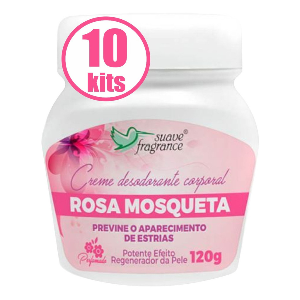 10 Creme Desodorante Rosa Mosqueta Suave Fragrance Atacado