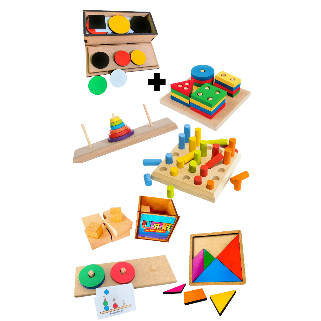 Kit Teste Token + Brinquedos Educativos | Autismo, TDAH e Terapia Infantil Montessori MDF E EVA
