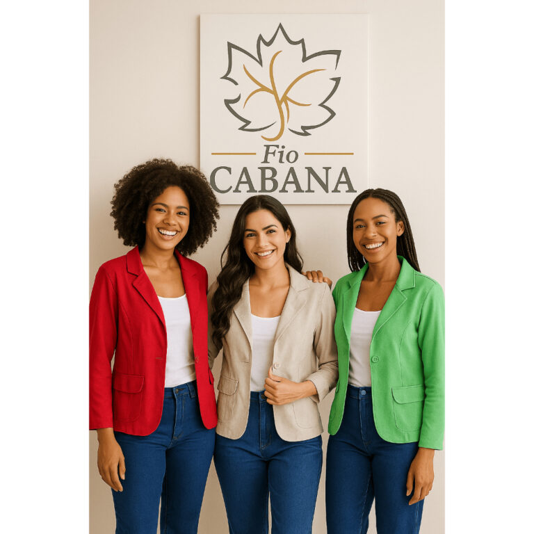 Blazer Feminino Luna Fio Cabana Linho Premium  Ate