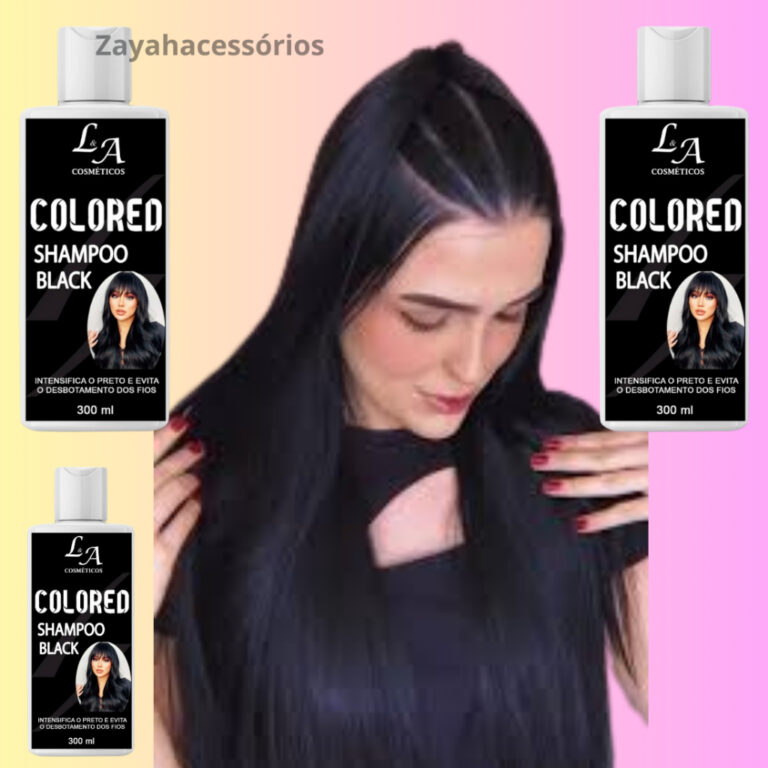 Kit 3 Shampoos Tonalizantes Preto Tratamento + Ton