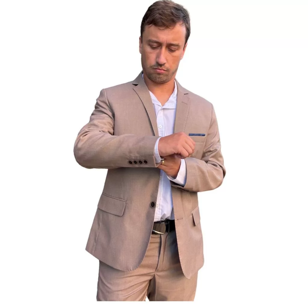 Terno Masculino Poliviscose Padrão Luxo Social Casamento Padrinhos