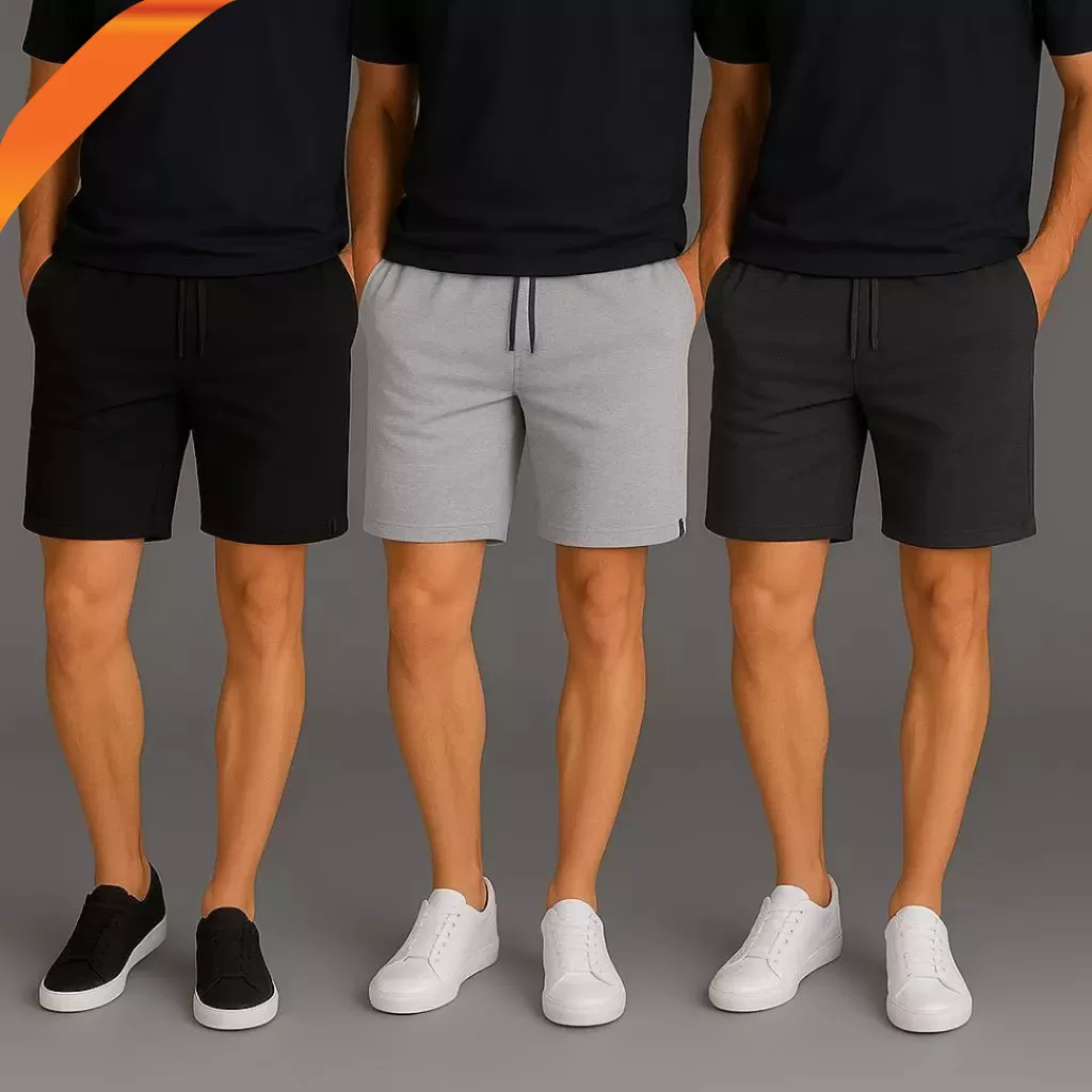 KIT 3 Bermudas Masculinas Plus Size em Moletinho  Conforto e Estilo para Todas as Ocasiões