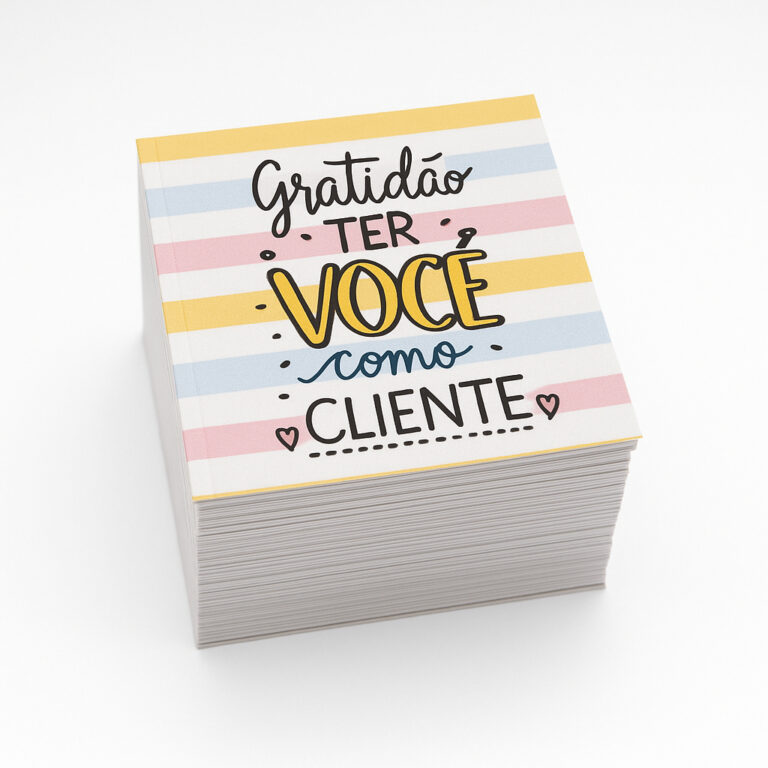 Mini Cartão Agradecimento, Tag para Loja, Empresa