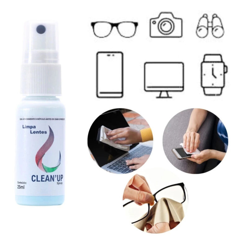 Kit Limpa lentes Limpa lentes de óculos, telas e 