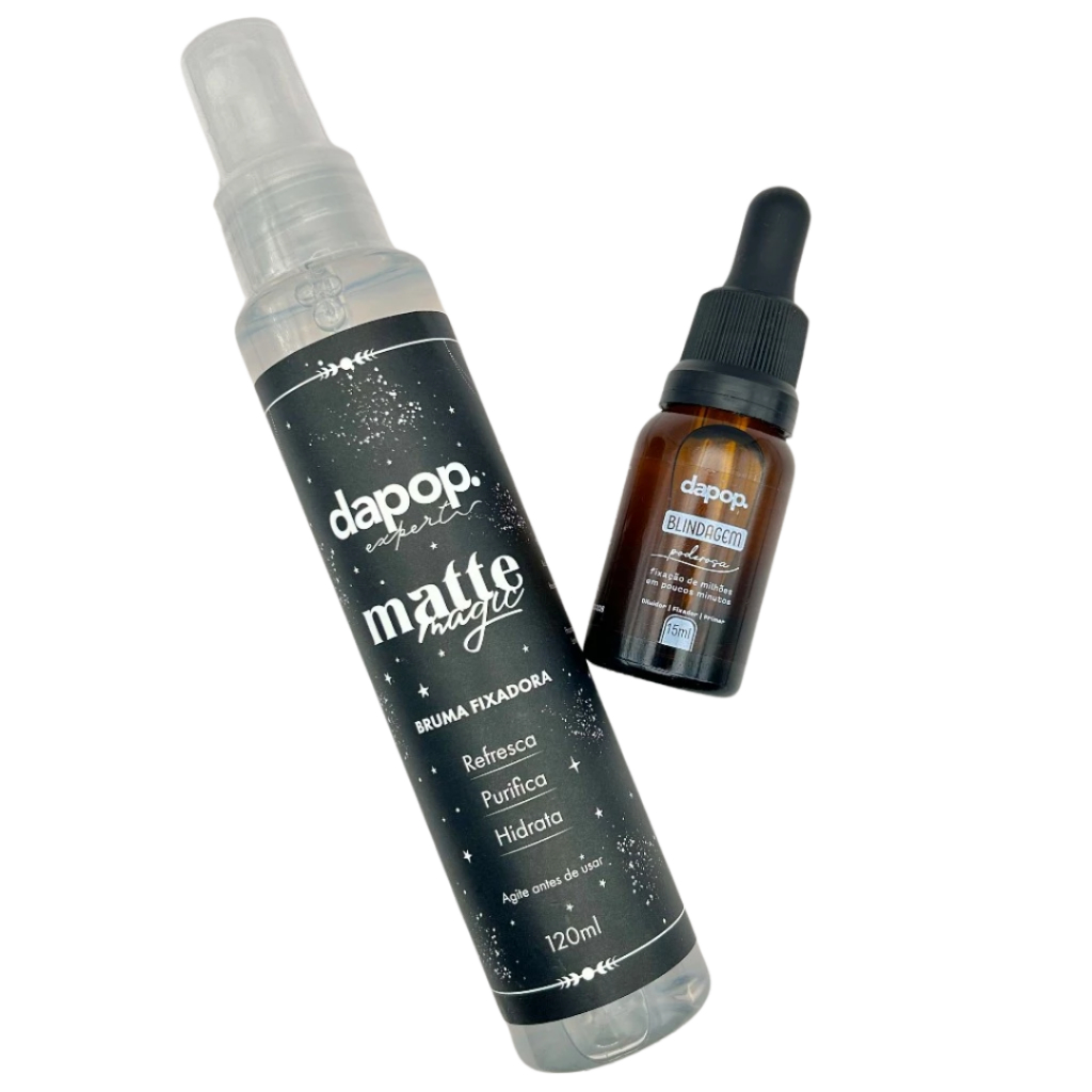 Kit Blindagem Poderosa 15ml Bruma Fixadora de Maquiagem Dapop