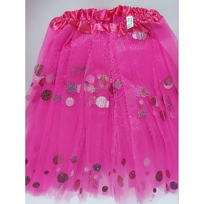Saia de Tule com adesivos metálicos TAM 40 cm juvenil ao adulto