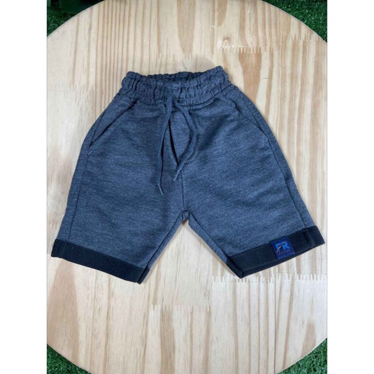 Bermuda de Moletom Azul com Cordão Infantil