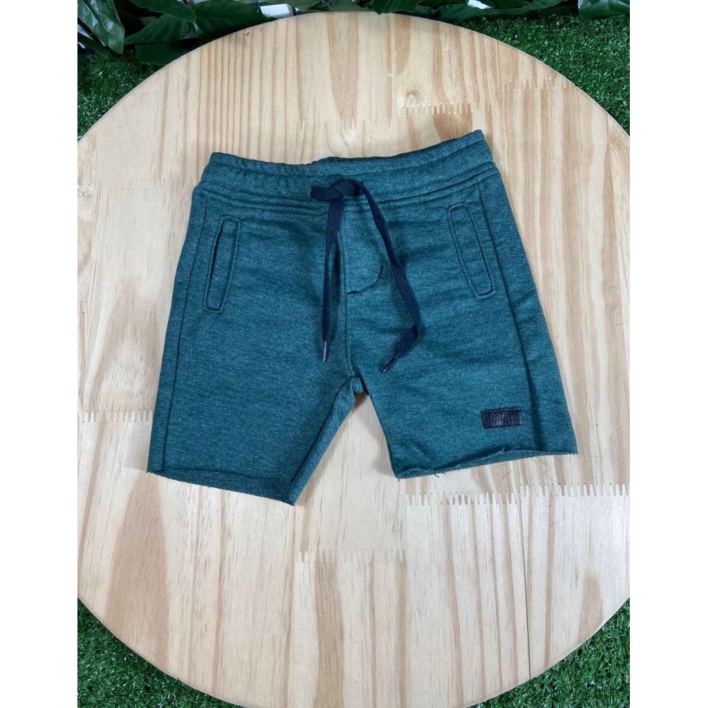 Bermuda de Moletom Verde com Cordão Infantil