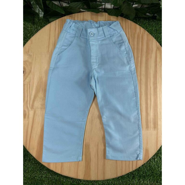 Calça Azul Claro de Brim Infantil