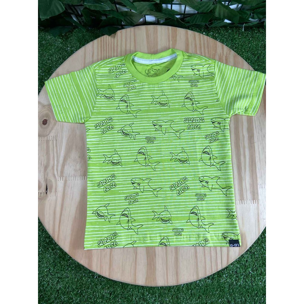Camiseta Shark Verde Infantil
