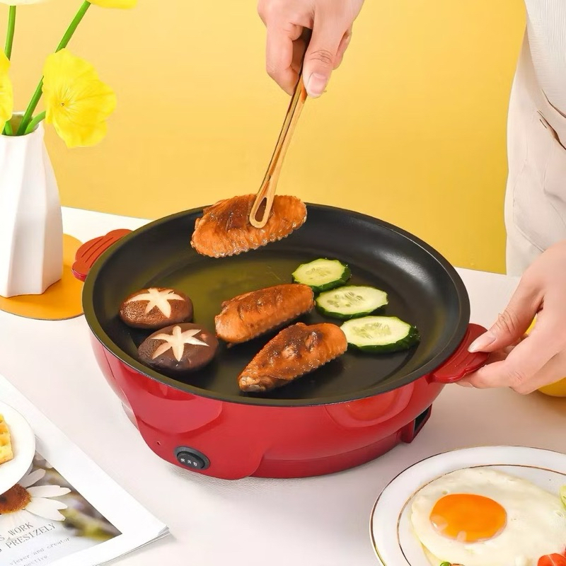 Chapa Elétrica Frigideira Grill Antiaderente Multifuncional 110 ou 220V