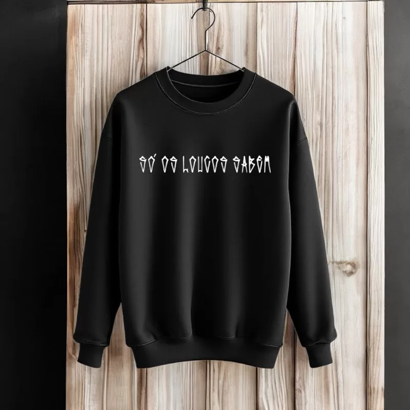 Moletom Gola Careca Só Os Loucos Sabem Charlie Brown Jr Inverno Blusa de Frio Flanelado Quente Suéte