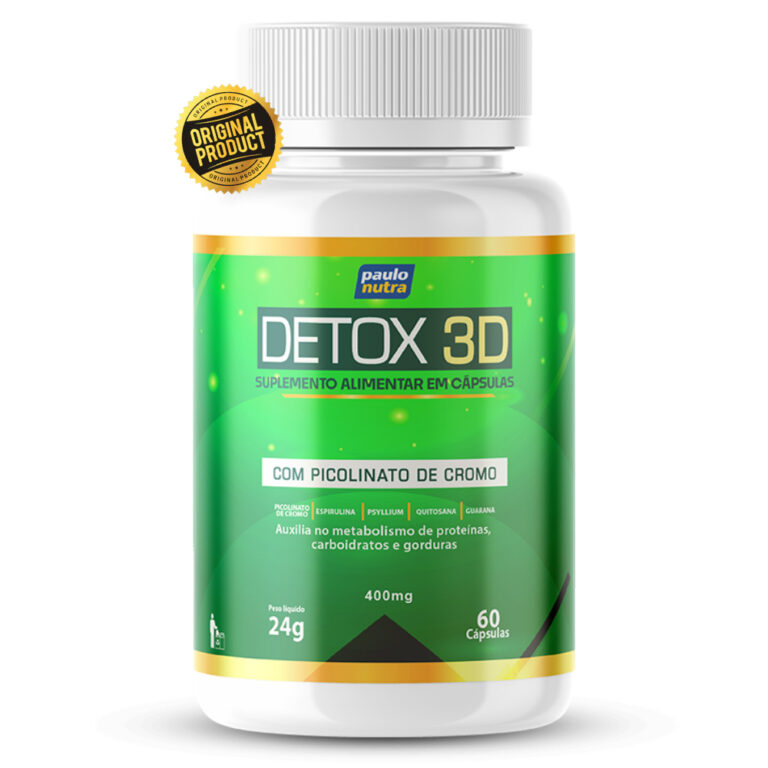 Cápsulas Detox 3D | Ajuda no Metabolismo de Carbo