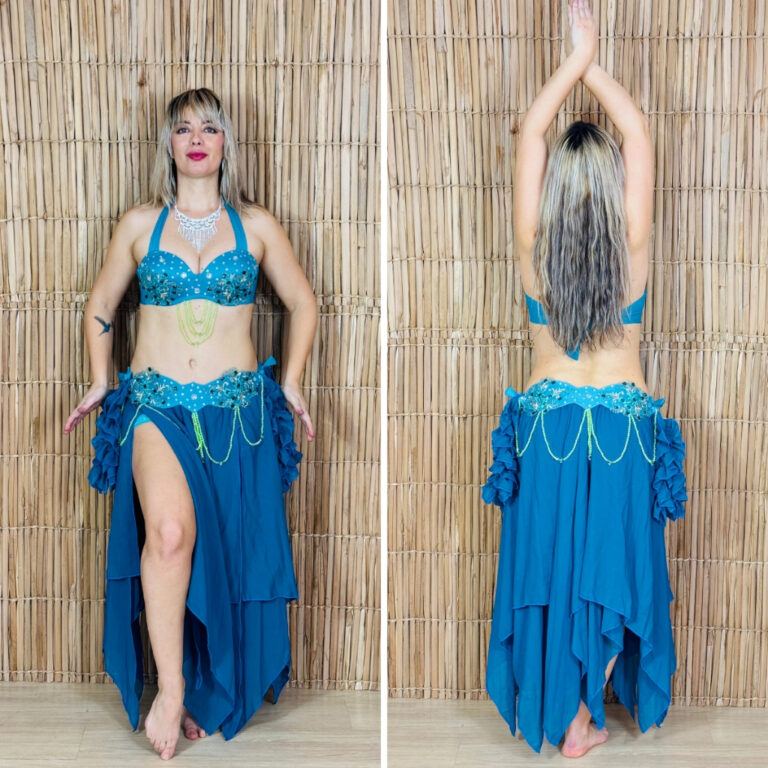 [Liquidação] Dança do Ventre Traje Bordado Comp