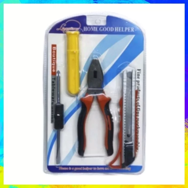 Kit de ferramentas 4 peças/ Alicate/ Estilete/ Chave de fenda/ Chave Philips.