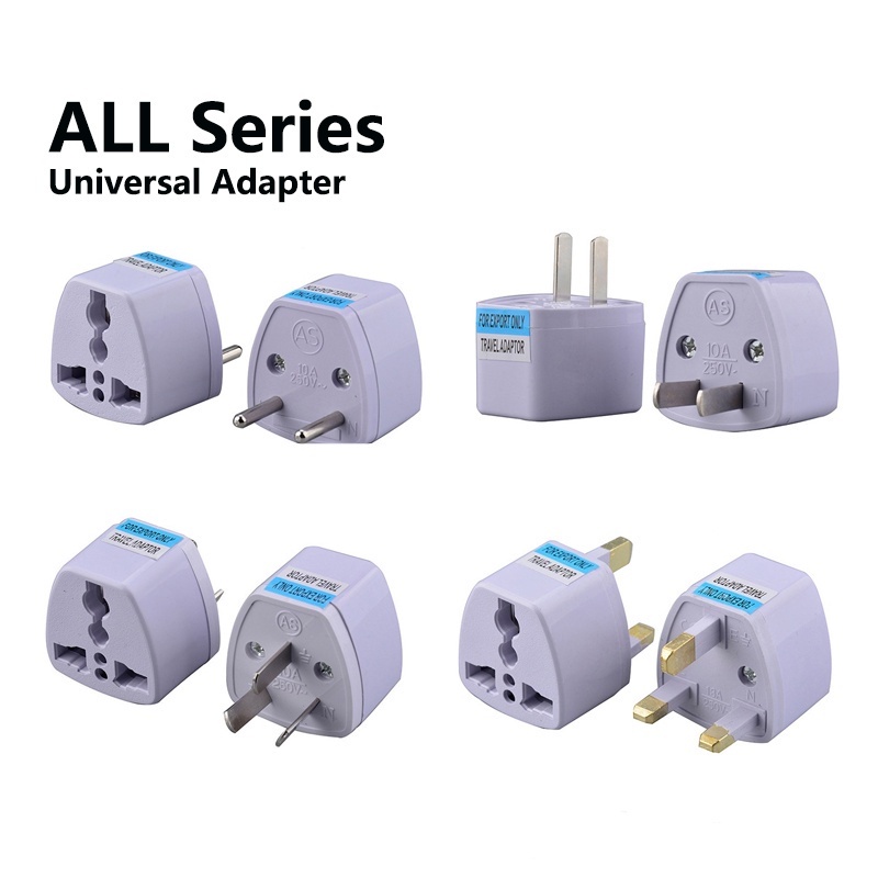 Adaptador De 3 Pinos-2 Conector Universal De Energia De Viagem US EU UK AU Tomada De Conversão Padrã