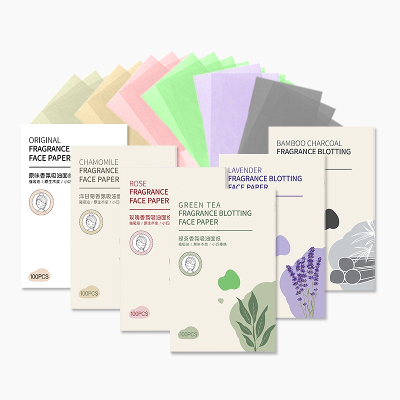 100 Folhas De óLeo Perfumado Para Mulher Com Controle De Oleosidade Facial