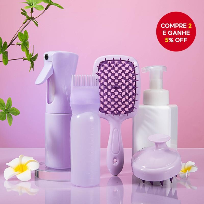 Conjunto De Cuidados Capilares De 4 Peças : Pente De Cabelo + Frasco De Spray De Alta Pressão De 200