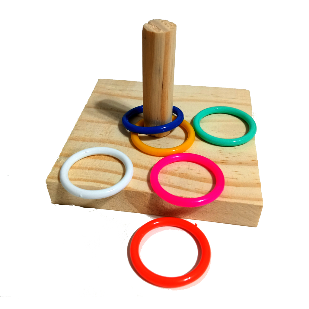 Brinquedo de Argolas 1M para Treinamento de Calopsitas, Agapornis e demais Aves Pet