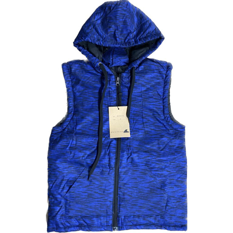 Colete Infantil Menino Com Capuz Bolso Canguru Cor