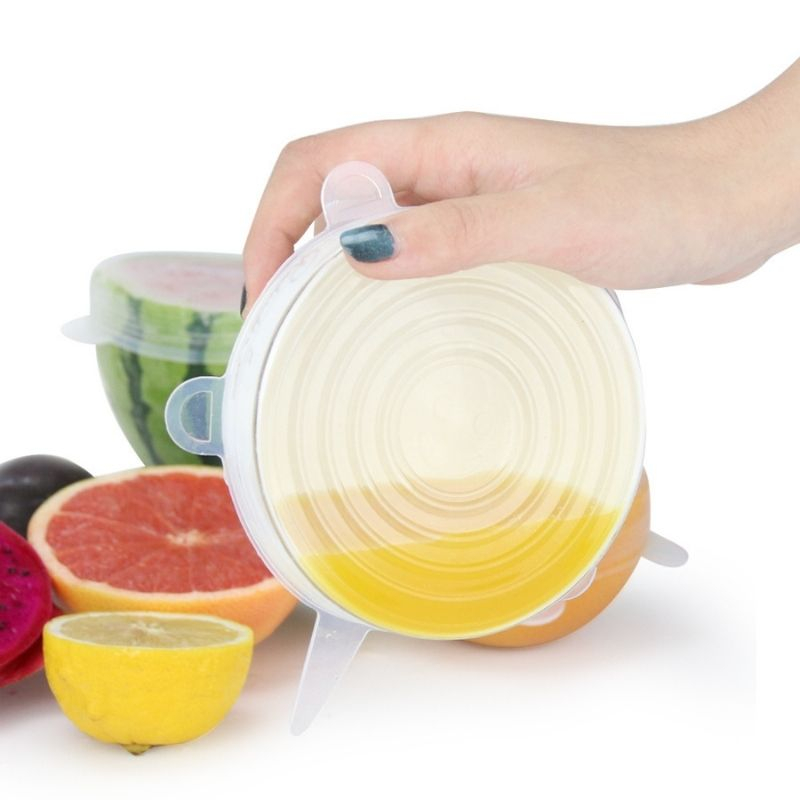 Tampas Panela Silicone Universal Reutilizável Elástica Tampas Silicone Cozinha