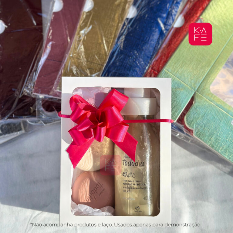 Caixa com Visor S27 para Kit Perfume Sabonete Kafe
