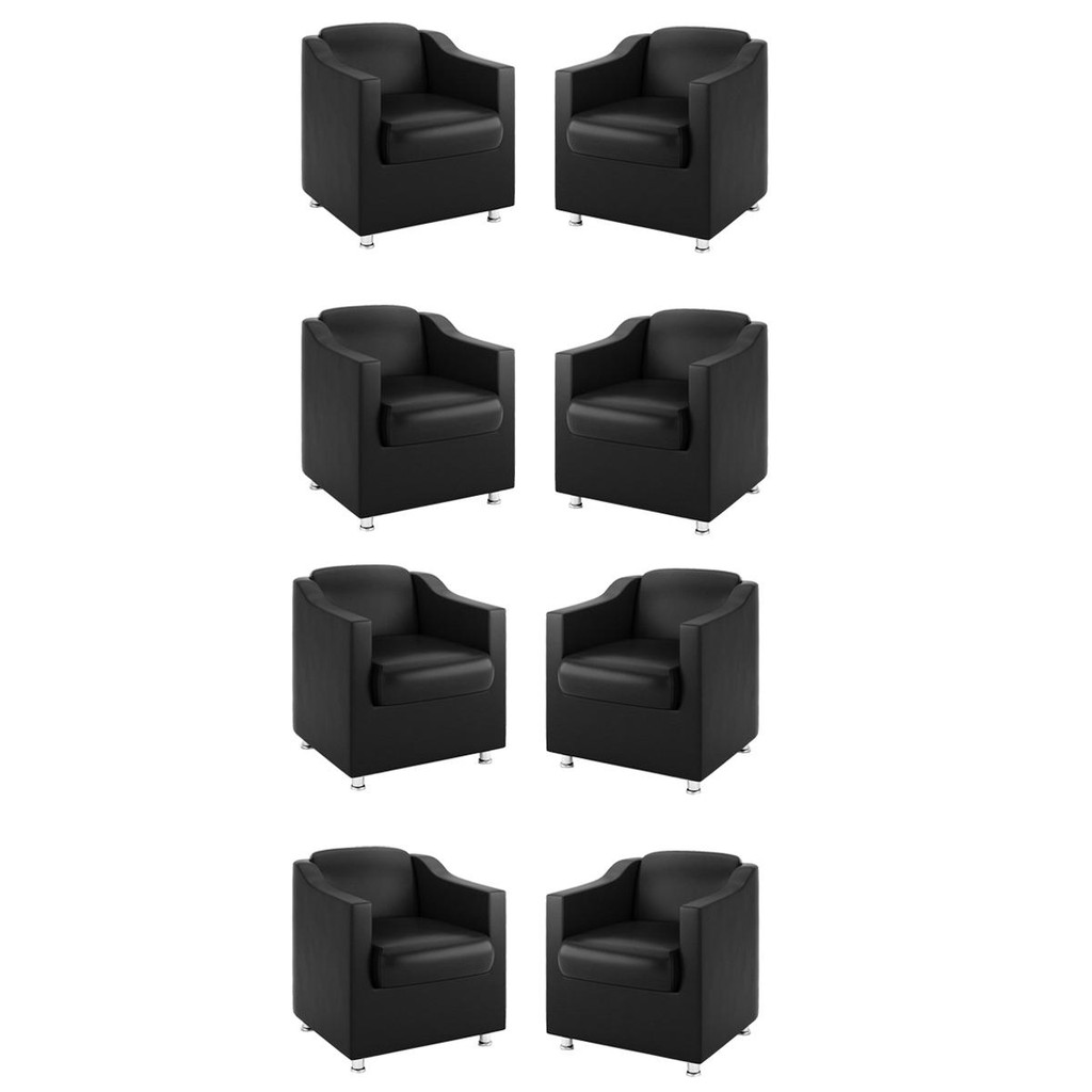 Kit 8 Poltronas Recepção Clínica Dentista – Balaqui