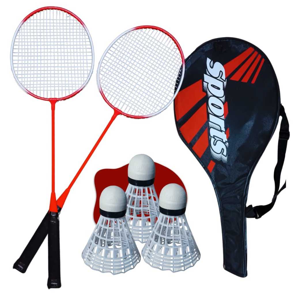 Jogo De Badminton Completo Com 2 Raquetes 3 Petecas E Bolsa