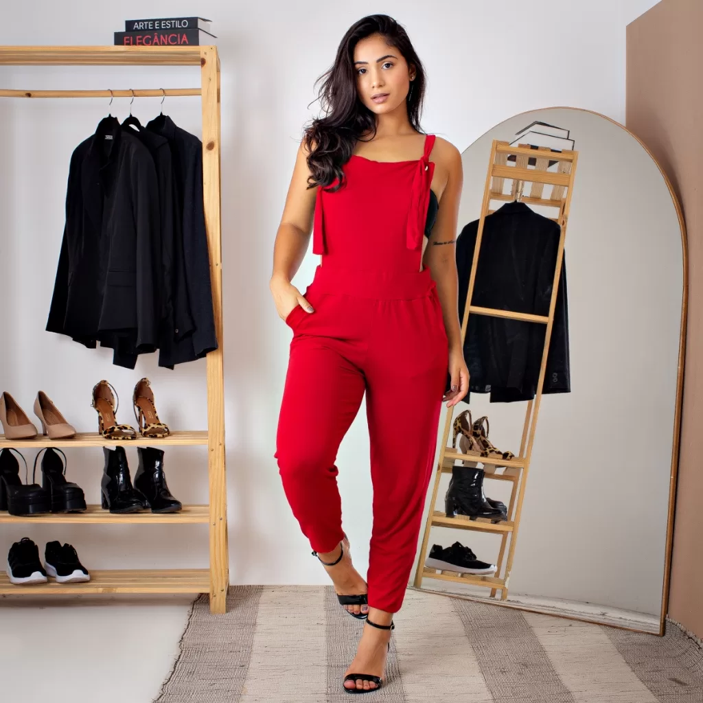 Macaquinho Longo Macacão Salopete Blusa Calça Jardineira Jardineria Longa Promoção