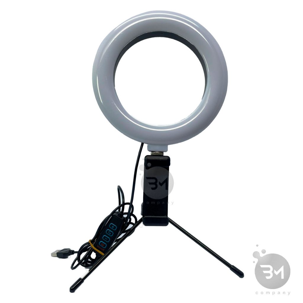Kit Ring Light de Mesa Iluminador De Led 6 Polegadas Com Suporte Celular Anel Luz de 16CM Com Tripé