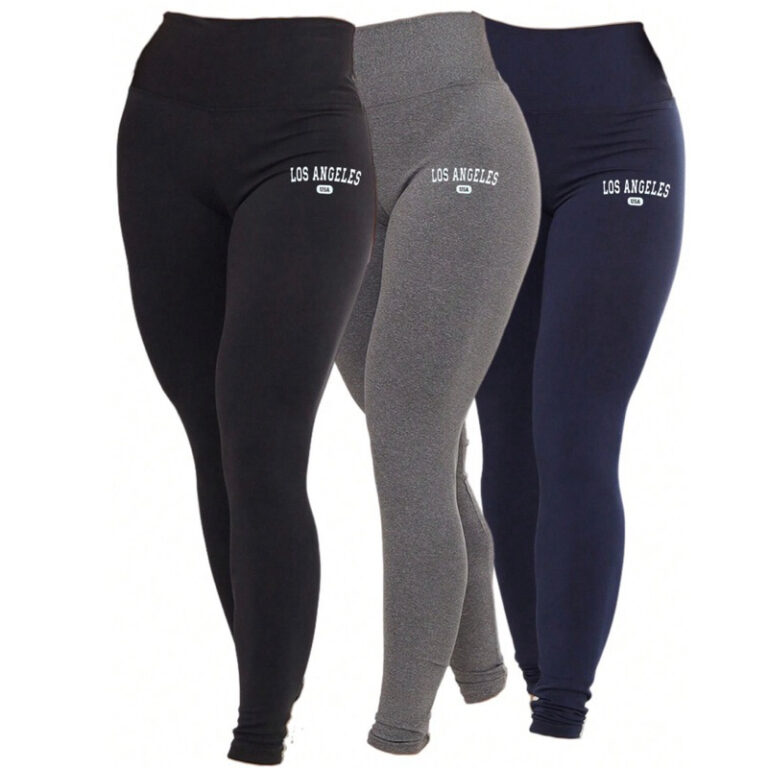 Kit 3 Calça Leg Legging Suplex Feminina Los Angel