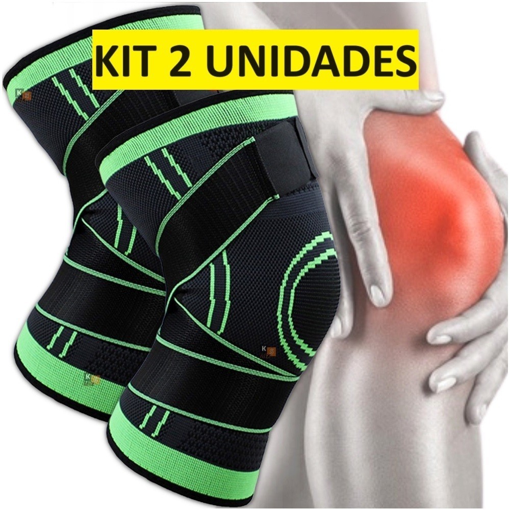 Kit 1/2 Joelheiras E Tornozeleira E Cotoveleira De Compressão Tensor Alívio De Dor No Joelho