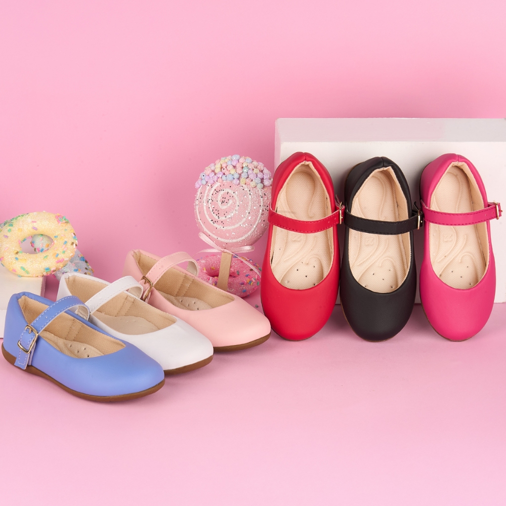 Sapatilha Feminina Infantil Menina Confortável Lisa Fosco sem laço Casual Festa Ocasião Daminha Deli