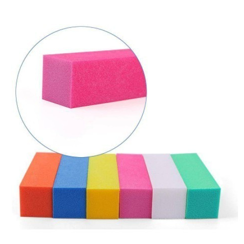 kit com 10 Lixas Bloco De Unhas Fecha Poros Polido