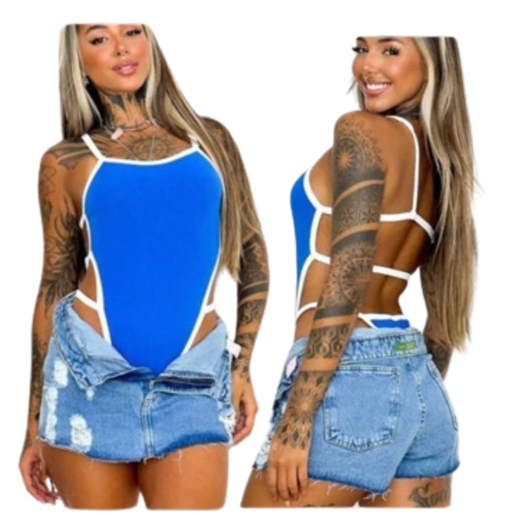 Body maiô mel maia cavado moda praia, maiô praiano, decote nas costas