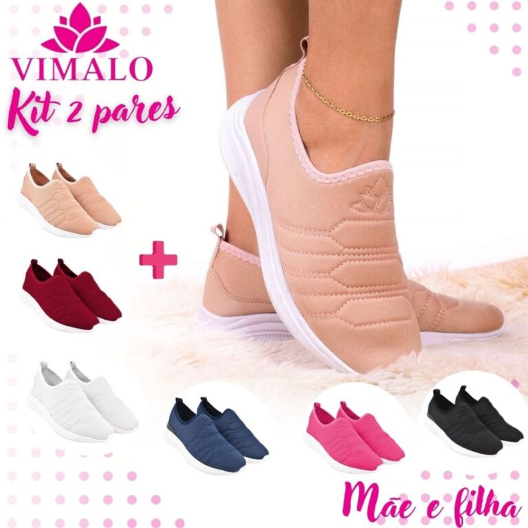 Kit 2 pares Promocional Tênis Jogging Feminino Ac