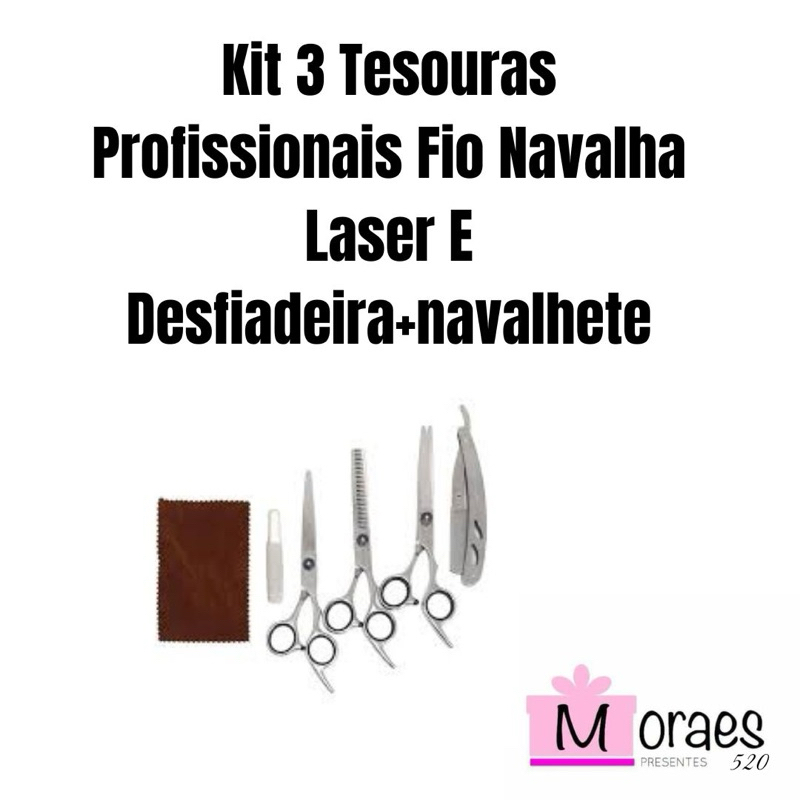 kit de tesouras profissionais